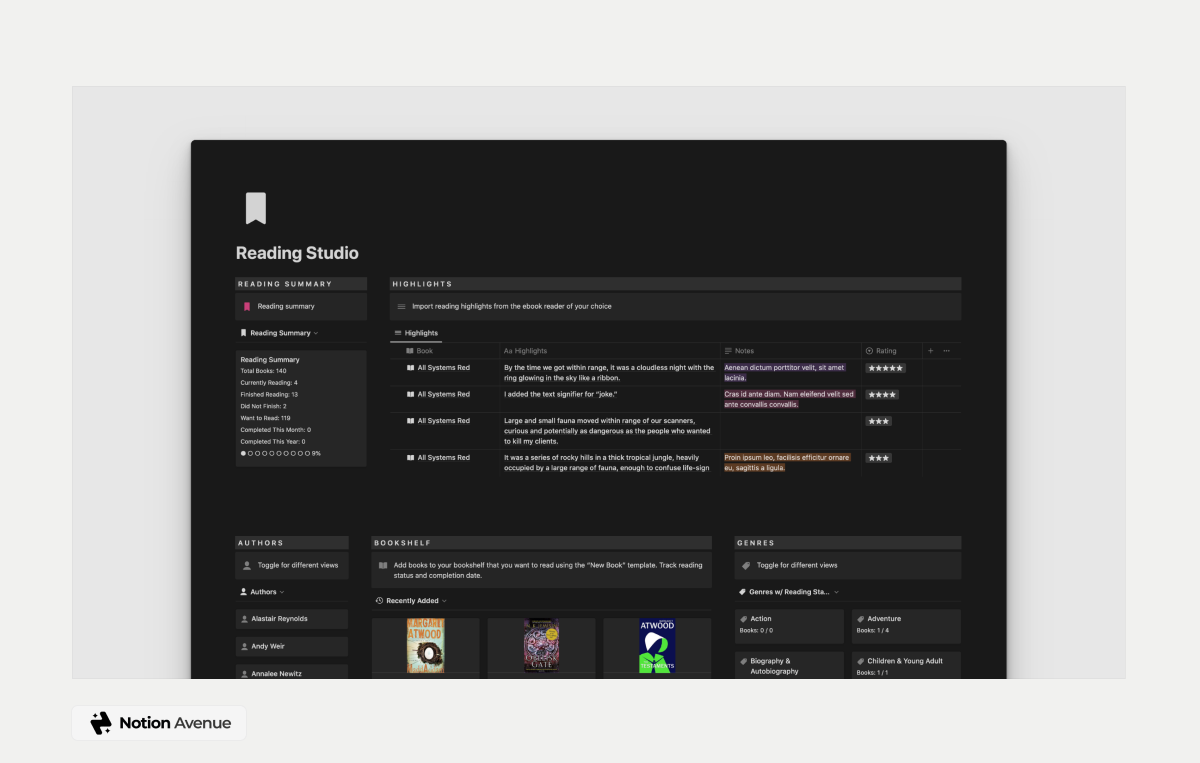 18+ Best & Aesthetic Notion Reading List & Book Tracker Templates